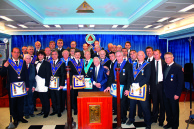 Andrei Muresianu Lodge from NGLR visiting Hashachar Lodge in Israel